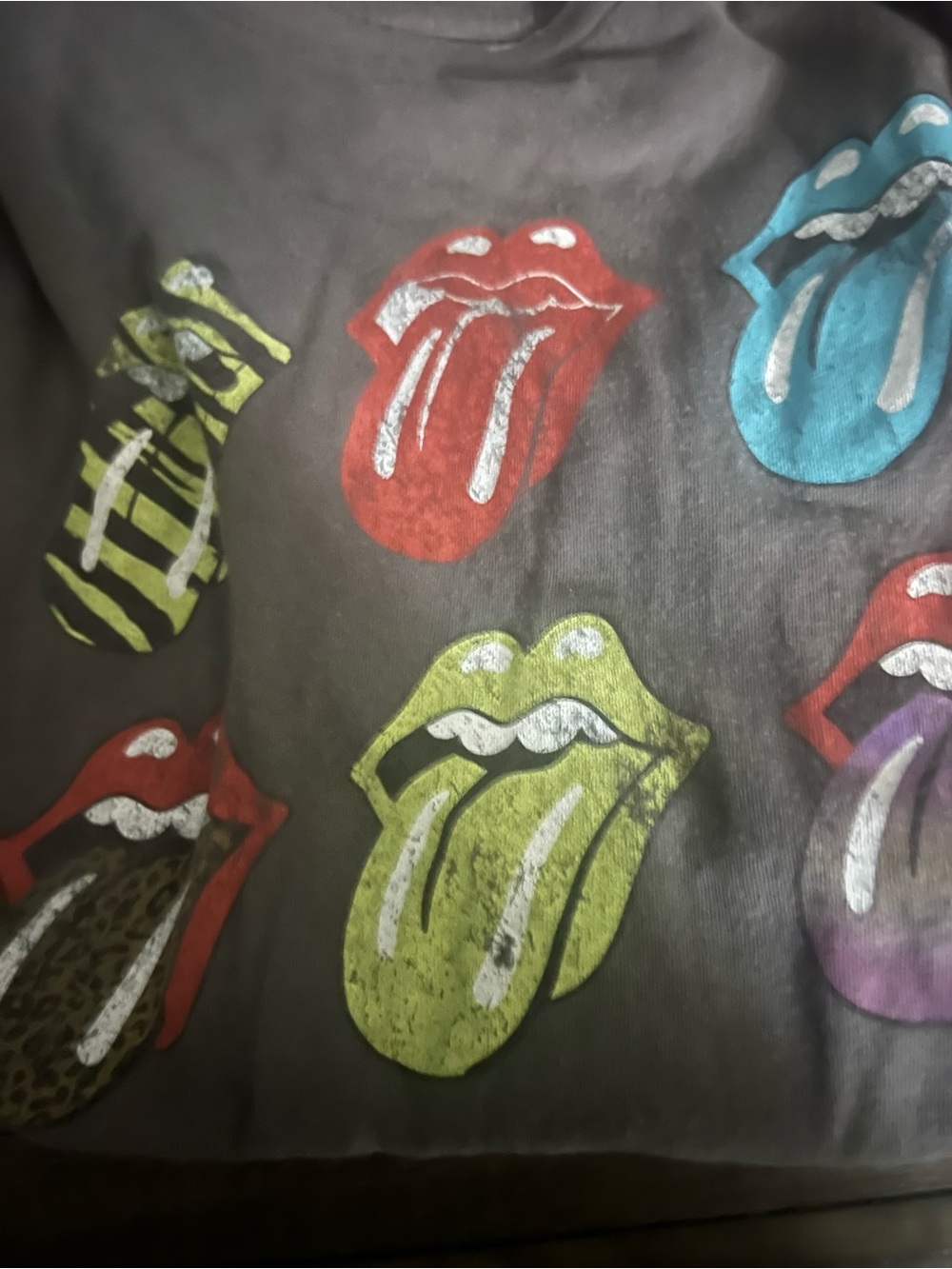 Kids Graphic Tee with Multicolor Tongue Logos